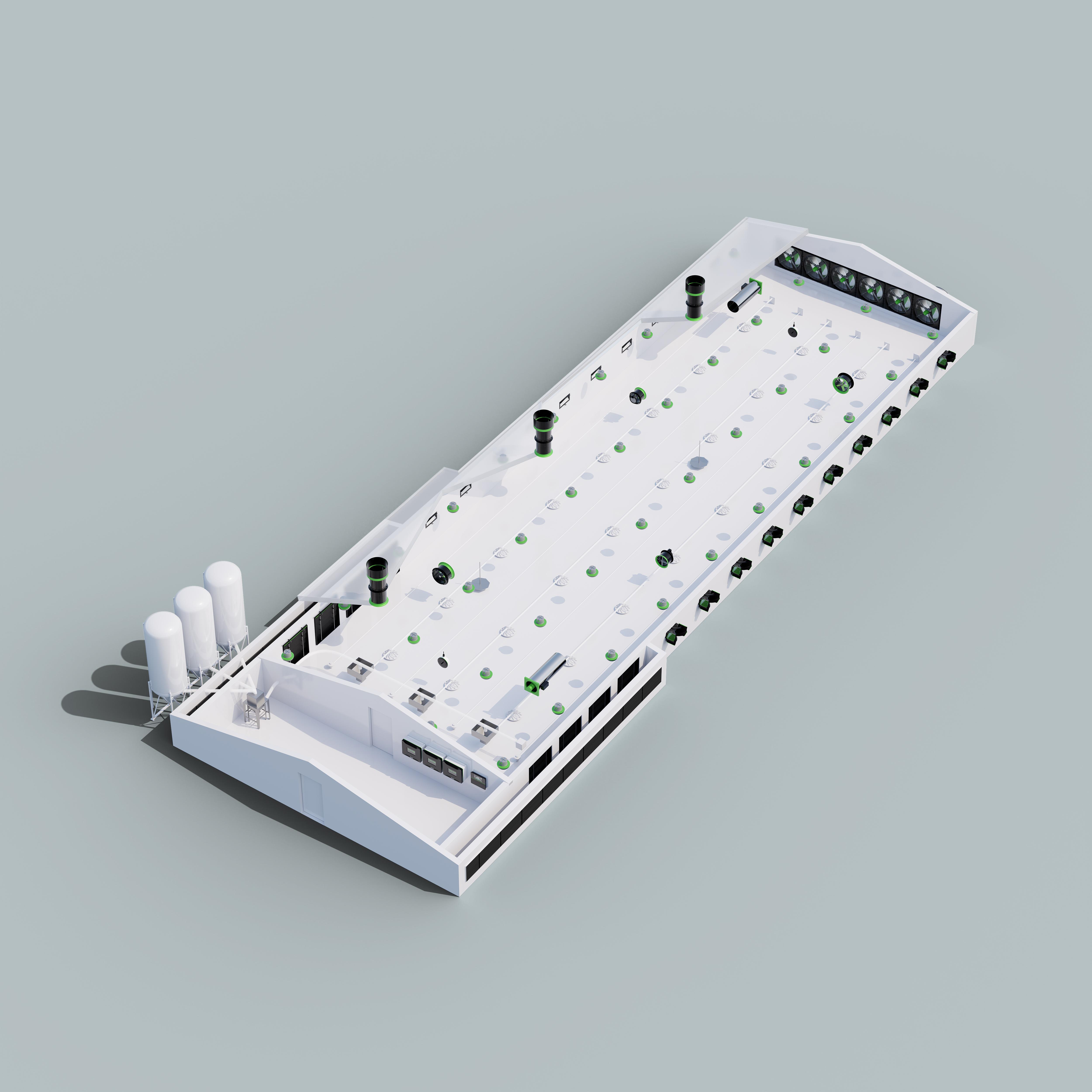 Bâtiment des poulets de chair